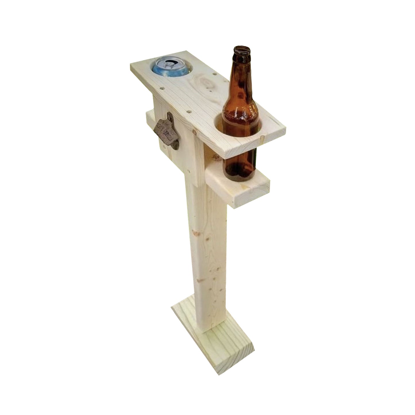 Free Standing Beverage Holder with Bottle Opener