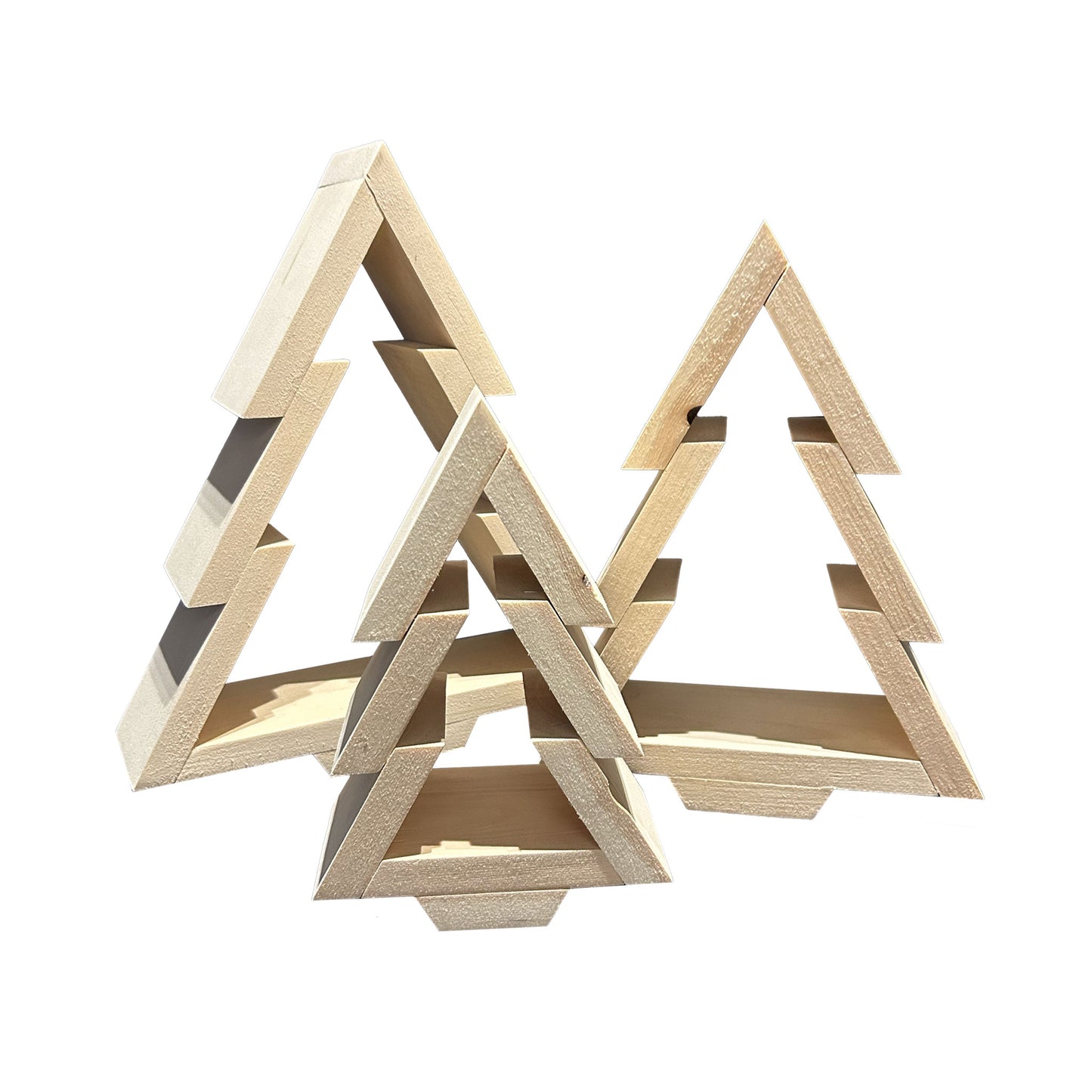 Hollow Tabletop Christmas Tree Trio
