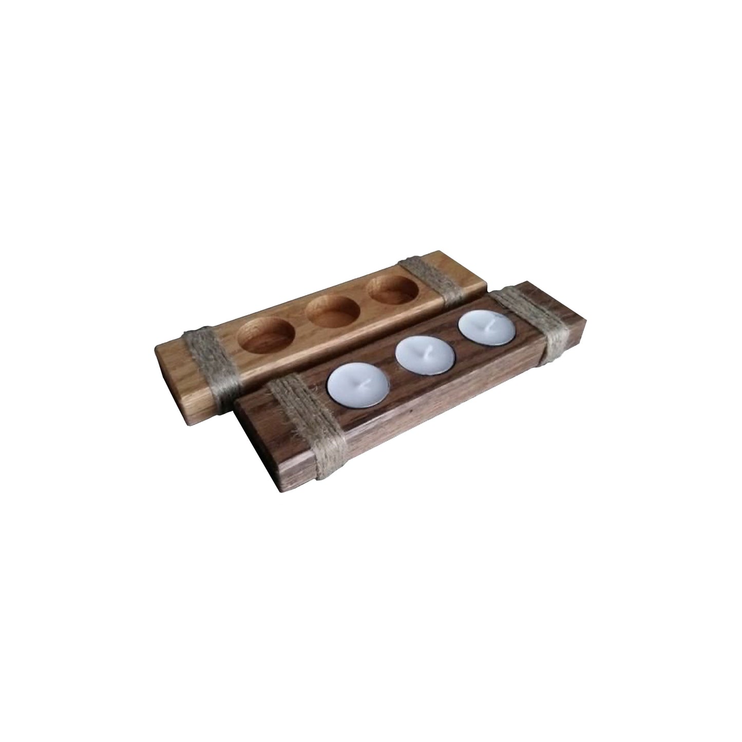 Rustic Spruce Candle Holder