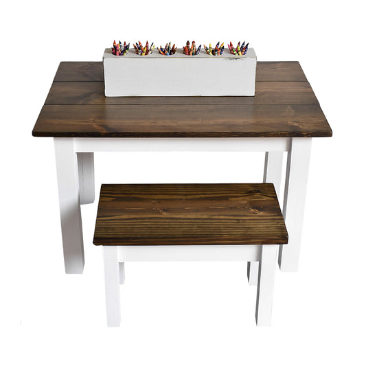 Children's Farmhouse Table + Bench