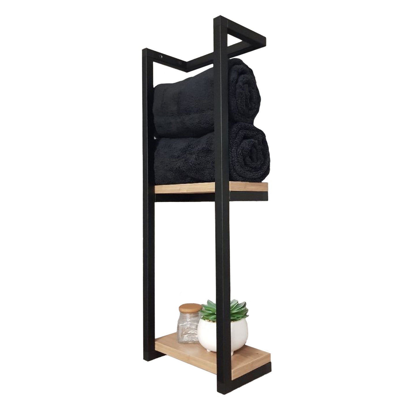 Double Shelf Towel Rack