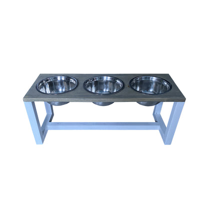 Elevated Pet Feeder, 3 Bowls