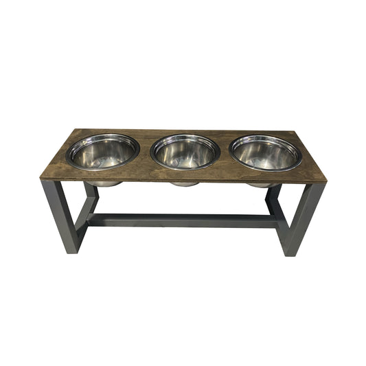 Elevated Pet Feeder, 3 Bowls