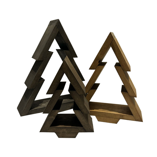 Hollow Tabletop Christmas Tree Trio