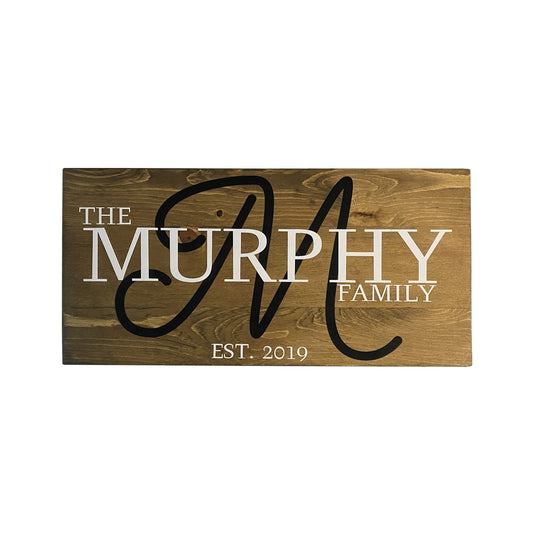 Indoor Farmhouse Family Name Sign