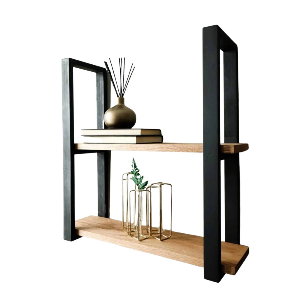2-Shelf Floating Shelf with Side Frame
