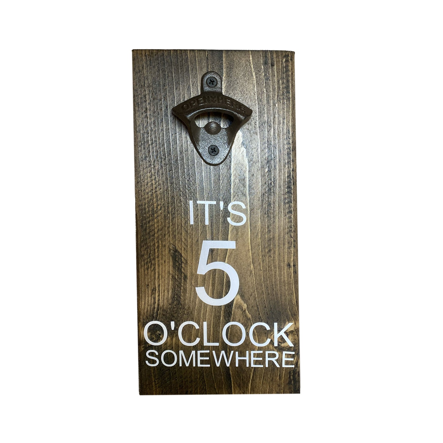 Wall Mounted Pine Bottle Opener