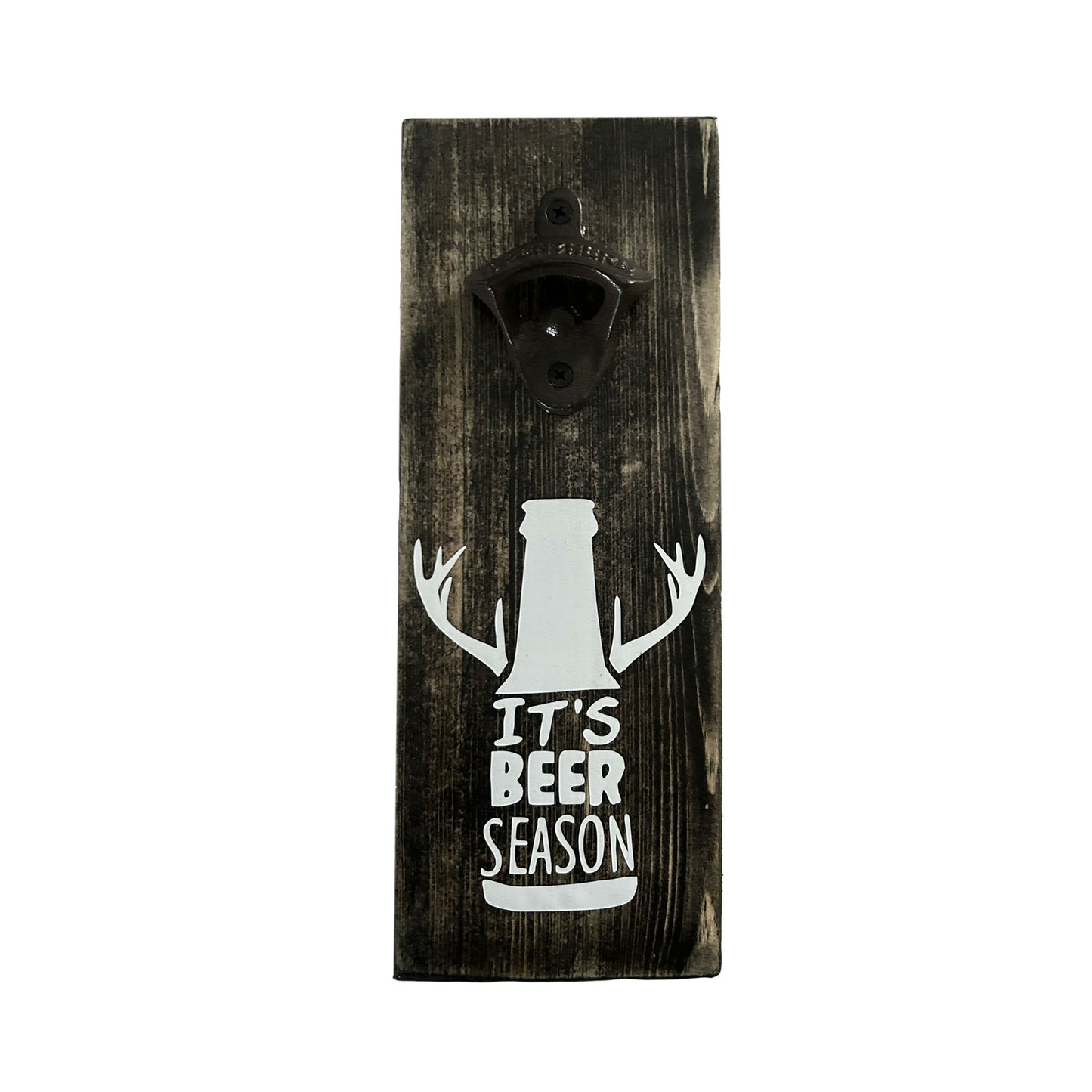 Wall Mounted Pine Bottle Opener